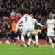 Jadon Sancho scores Manchester United's equaliser against Leeds United at Old Trafford