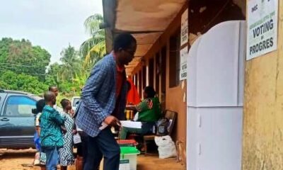 WMA President, Dr. Osahon Enabulele casting his votes
