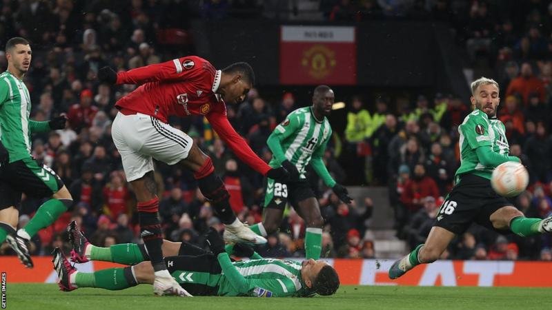 Manchester United's Marcus Rashford has scored five goals in the Europa League this term