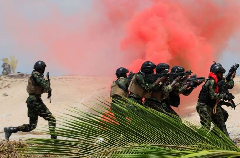 Maritime Drills Nigerian military personnel train during the annual counter-terrorism program called Operation Flintlock, in Sogakope, Ghana