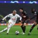 Tottenham Hotspur's Richarlison in action with AC Milan's Sandro Tonali and Fikayo Tomori