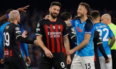 Olivier Giroud fired AC Milan into the semi-final of the Champions League