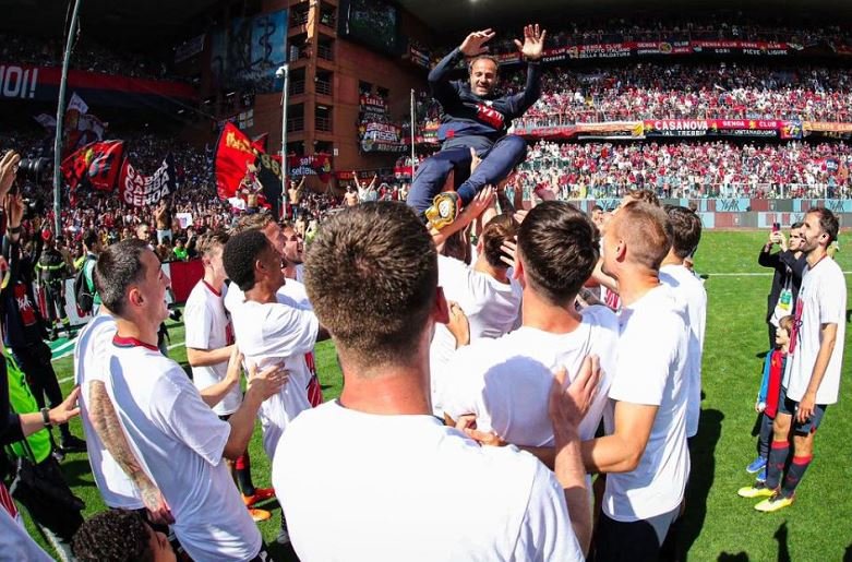 Genoa gains promotion to the Serie A after one year in Serie B