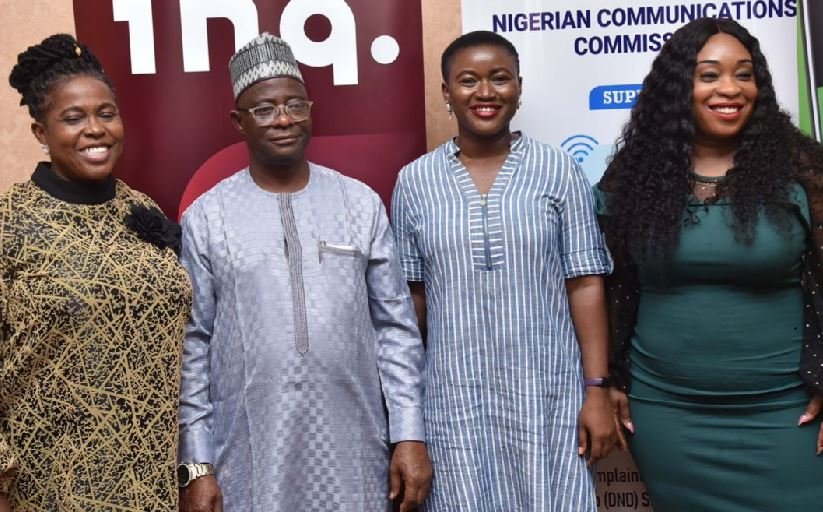 Convener, Girls in ICT Day and Publisher, eBusiness Life magazine, Ufuoma Emuophedaro; Director of Research & Development, Nigerian Communication Commission, Ismail Adedigba; Senior Account Manager, inq. Digital Limited, Efunsola Osiyoye and Head HNi, Enterprise Business Group, Globacom, Adeboye Adeniji at the International Girls in ICT Day event held in Lagos