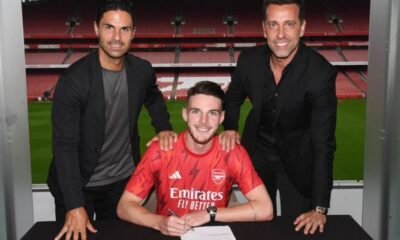 Declan Rice will wear number 41 at Arsenal