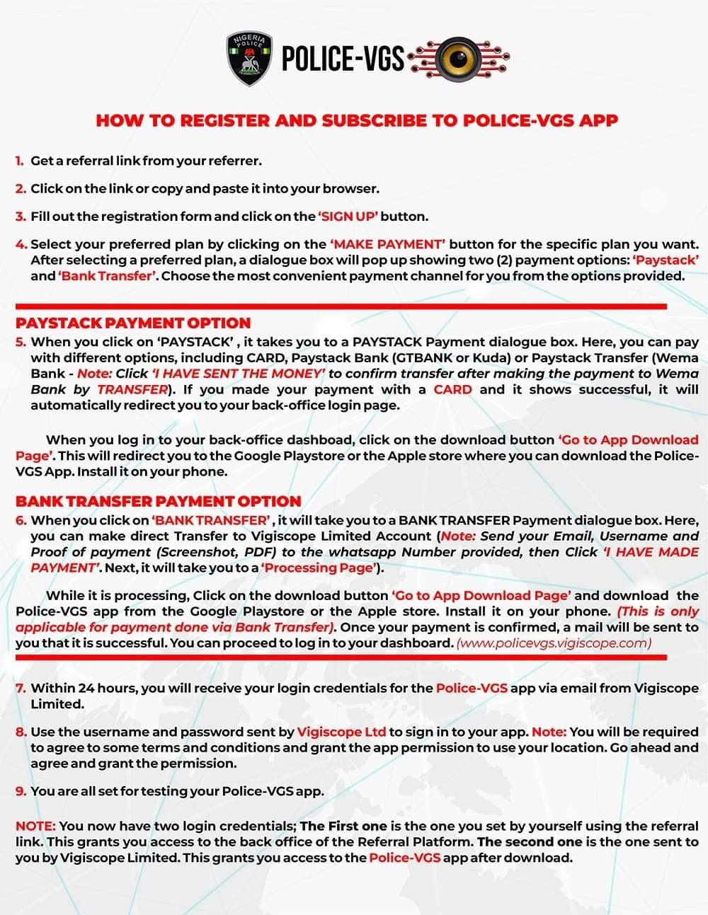 Police-VGS App: How to register, subscribe to the New Emergency System