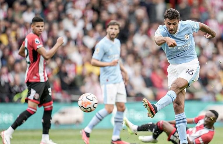 Rodri's delicious strike leaves Manchester City as the only team with three wins from three matches