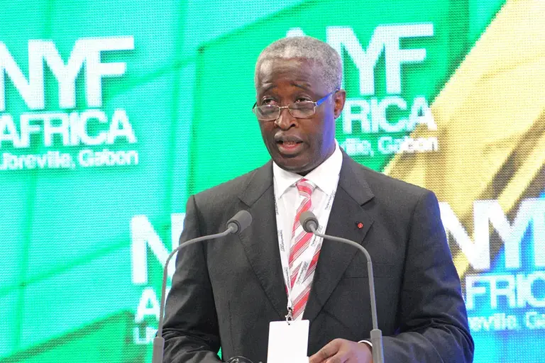Gabon's transitional leader, Raymond Ndong Sima