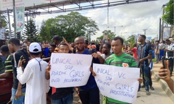 UNICAL students protest 100% increase in tuition fees