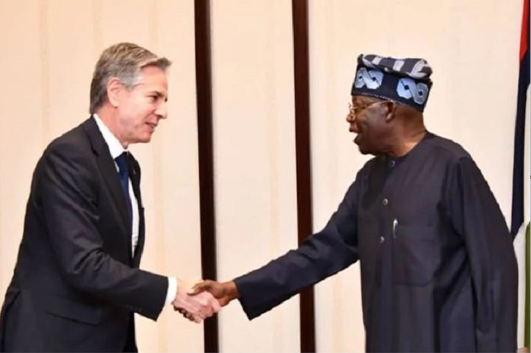 Mr Blinken will hold bilateral talks with the Nigerian delegation headed by Mr Tinubu.