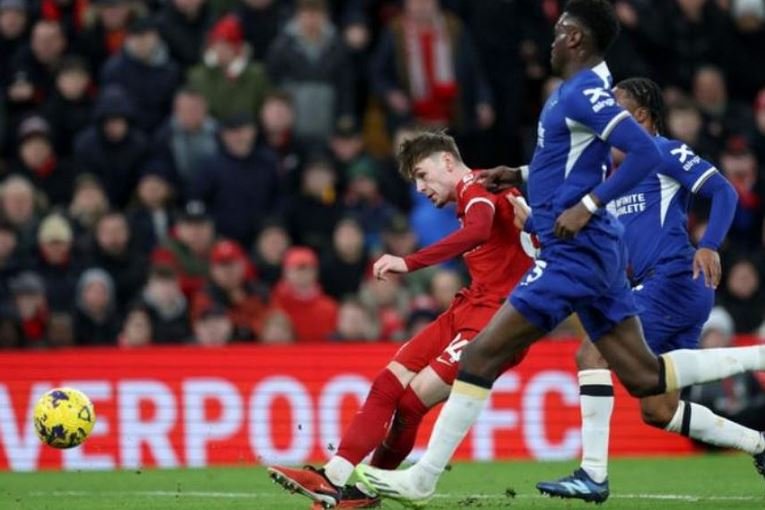 Conor Bradley scored his first goal for Liverpool and provided two assists against Chelsea