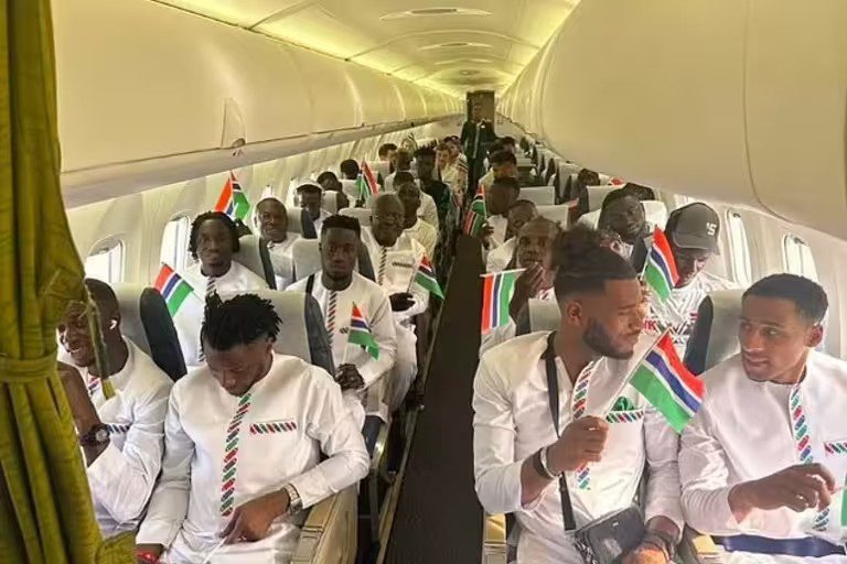 Gambia national team narrowly escape disaster amid flight to AFCON 2023
