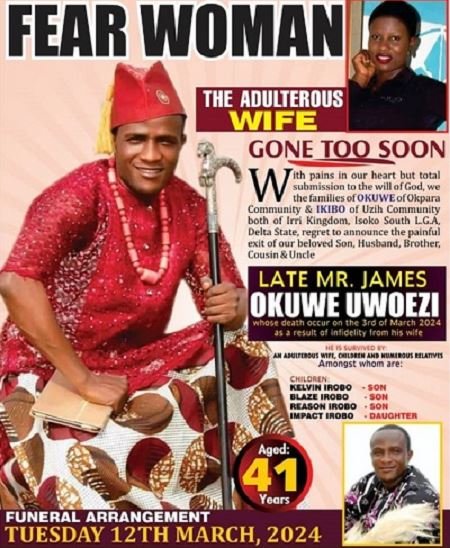 Late Mr James Okuwe Uwoezi in The Adulterous Wife