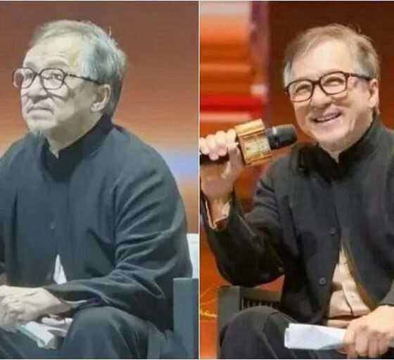 Photos of Jackie Chan with white hair trigger online discussion