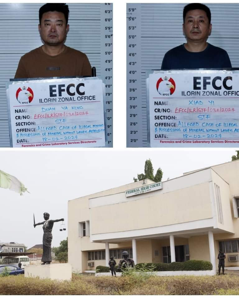 EFCC arraigns two Chinese for illegal mining