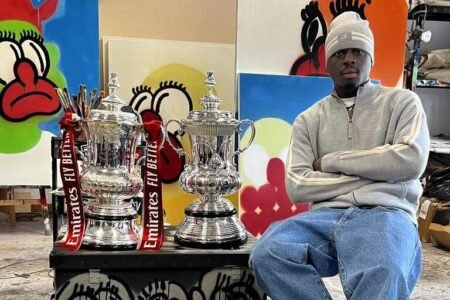 Nigerian skilled artist Olaolu Akeredolu-Ale creates 2024 Emirates FA Cup trophy