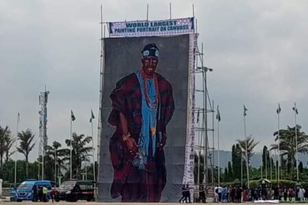Largest portrait of Tinubu
