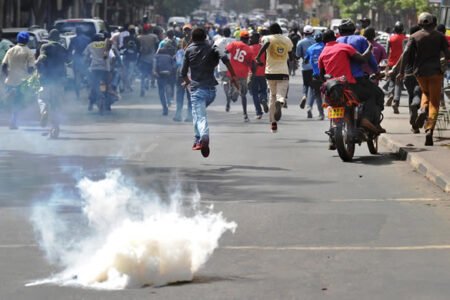 The #Take-It-Back protest took an ugly turn when Rivers State Command officers fired tear gas on the protestors in an attempt to disperse them.