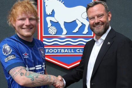 Ed Sheeran buys 1.4% stake in Ipswich Town