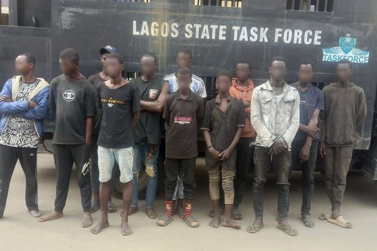 Lagos taskforce nabs 12 miscreants terrorising Lekki-Epe expressway