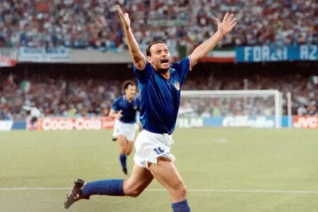 Salvatore Schillaci 'Toto' scored six goals in seven appearances at the 1990 World Cup
