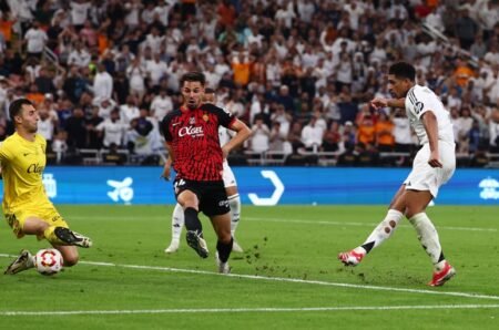 Jude Bellingham scored Real Madrid's first goal against Real Mallorca in the Super Cup