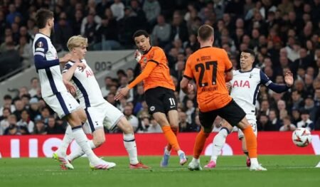 Tottenham comeback to grab first-leg draw against Frankfurt
