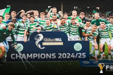 Celtic clinch fourth Scottish Premiership title after thrashing Dundee United 5-0