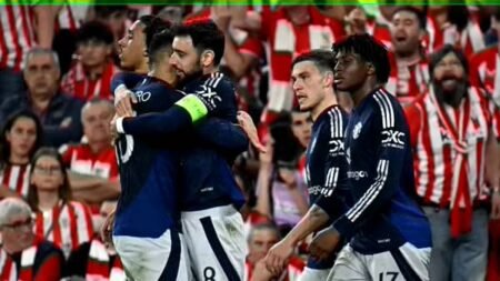 Manchester United crush Athletic 3-0 in Europa semi-final first leg