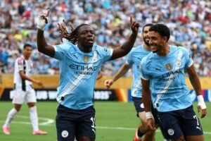 Jeremy Doku put Manchester City ahead in the ninth minute of the match against Juventus