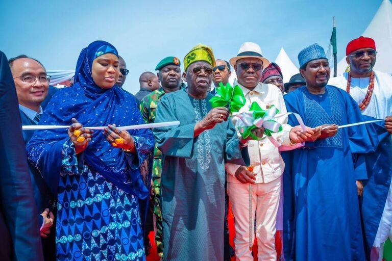 Tinubu and Wike at Abuja road inauguration