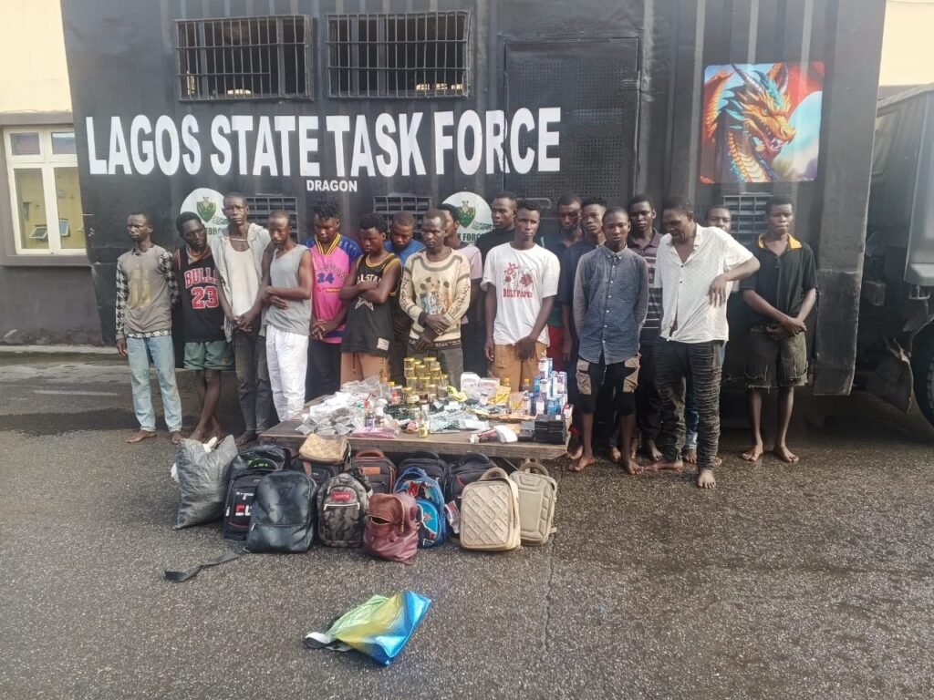 Lagos taskforce busts drug peddlers’ hideouts, arrests 19 suspects