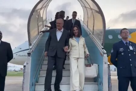 Geraldo Alckmin, Vice President of Brazil, and his wife, Maria Lúcia Alckmin, arrived at Nnamdi Azikiwe International Airport on Tuesday to kick off the second session of the Nigeria-Brazil Strategic Dialogue Mechanism.