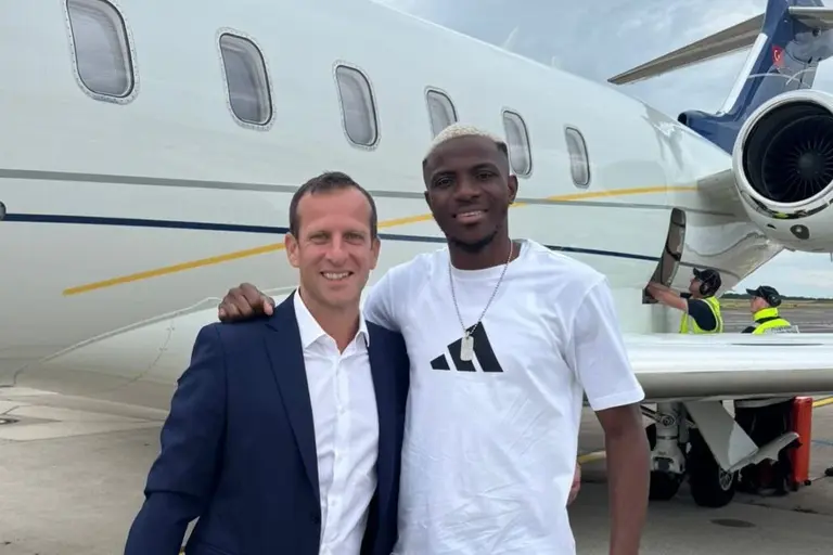Victor Osimhen enroute to Turkey to seal his permanent transfer to Galatasaray