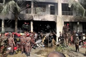 Air Force jet crashes into Bangladesh school, kills 19, injures over 100