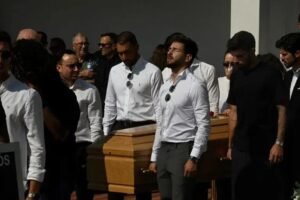 Family, fans, football stars gather for Diogo Jota, brother's funeral