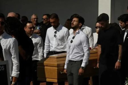 Family, fans, football stars gather for Diogo Jota, brother's funeral