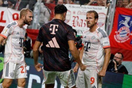 Harry Kane missed his first competitive penalty for Bayern Munich but scored the winner